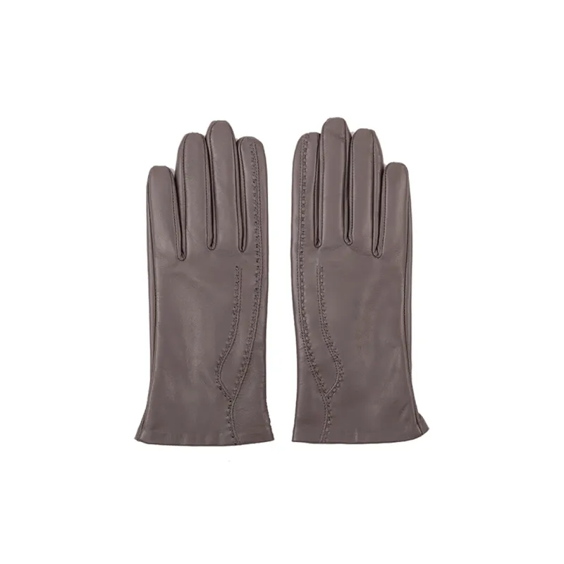 MARJAKURKI Genuine Leather Sheepskin Touchscreen Craftsmanship Glove Greeting Card Women's-3