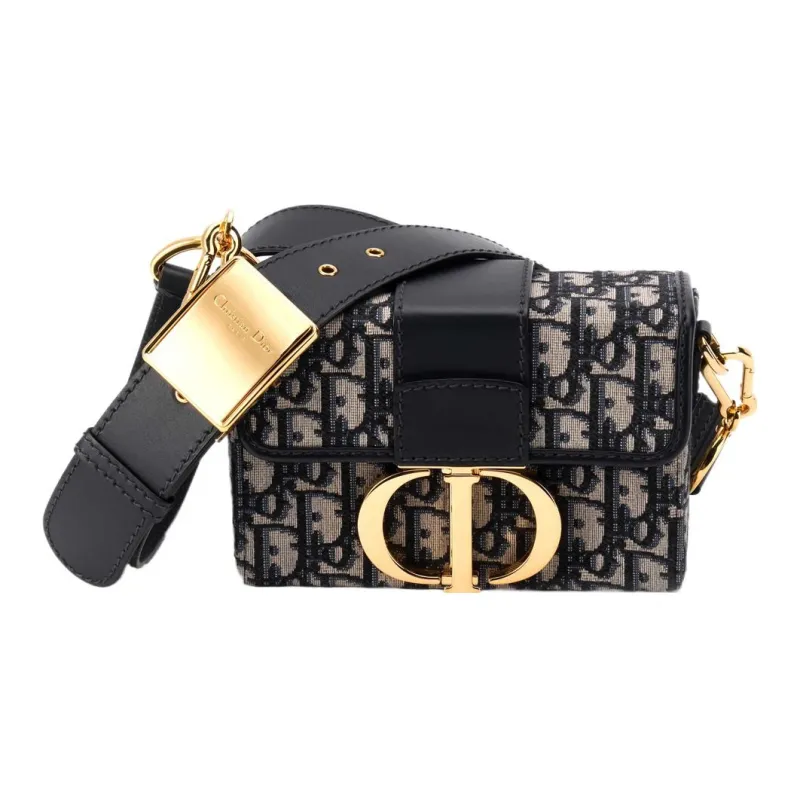 DIOR 30 Montaigne Box Bag Blue DIOR Oblique Jacquard-2