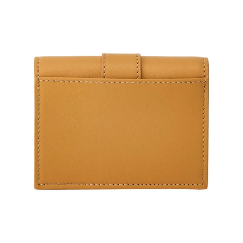 FERRAGAMO GANCINI Calfskin Wallet Regular Women's Light Camel-1
