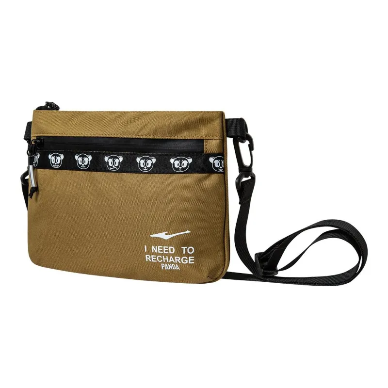 Erke Textile Fabric Shoulder Bag, Crossbody Bag Regular Unisex Brown-1