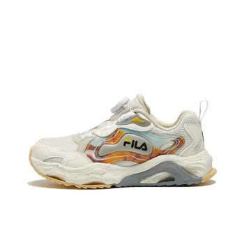 FILA KIDS BOA Slip Resistant Anti Kick Mid Top Kids' Training Shoes Gray White Teenagers