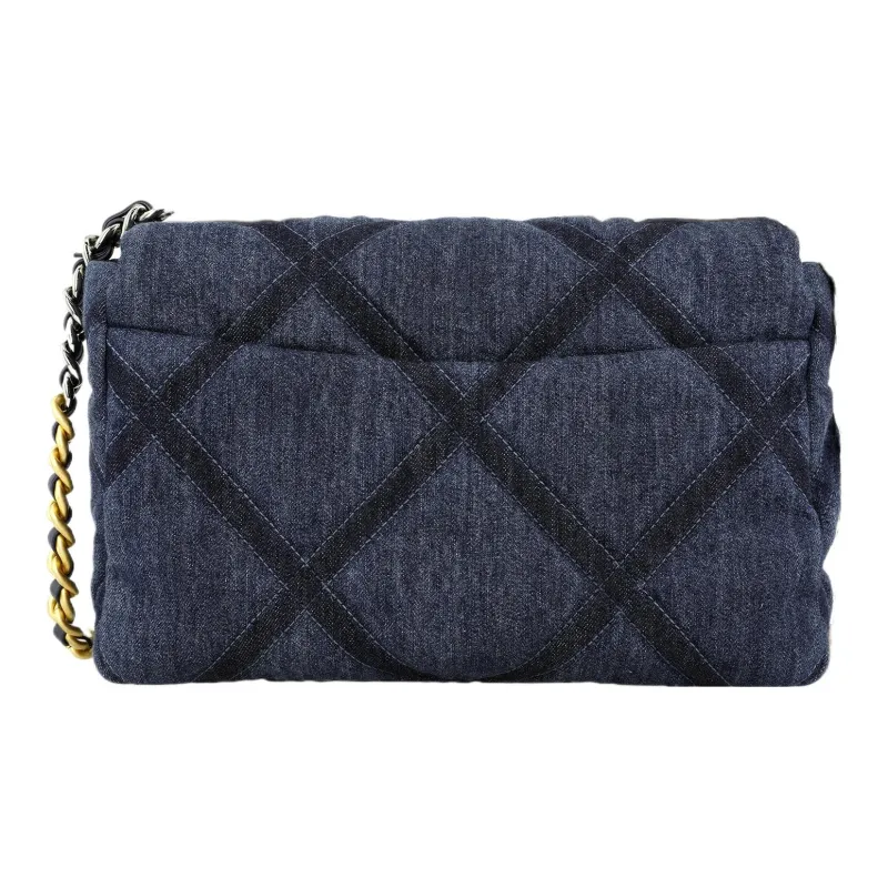 CHANEL 23C Early Spring Denim Handbag, Shoulder Bag, Crossbody Bag Medium Size Women's Dark Blue-2