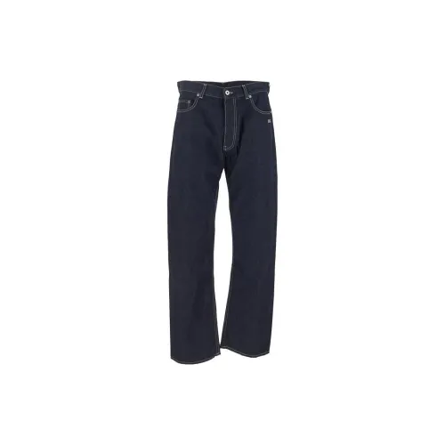 OFF WHITE Mid Rise Straight Leg Jeans