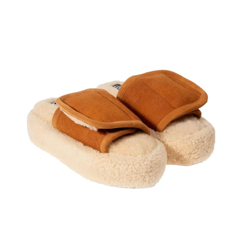 NATASHA ZINKO Touch-strap Shearling Slides-2
