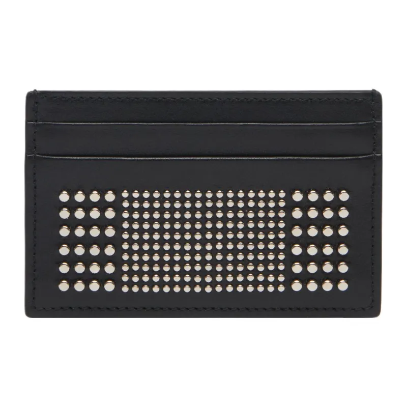 Alexander McQueen Cow Leather Card Holder Regular Men's Black-2
