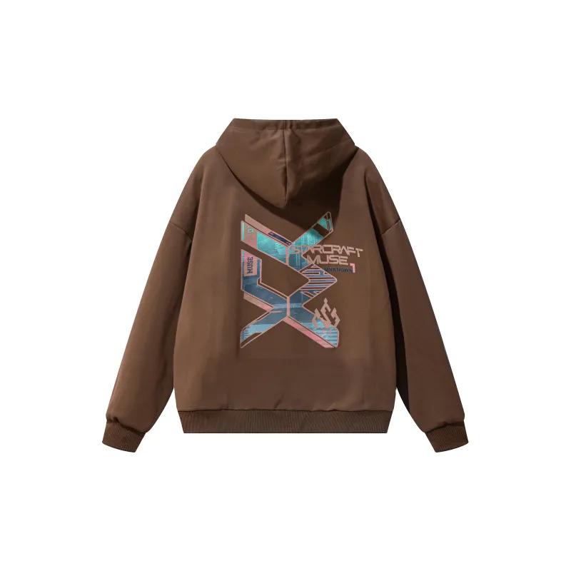 XINGJIZHE Loose Fit Hooded Coat Cardigan Sweatshirt Unisex-14