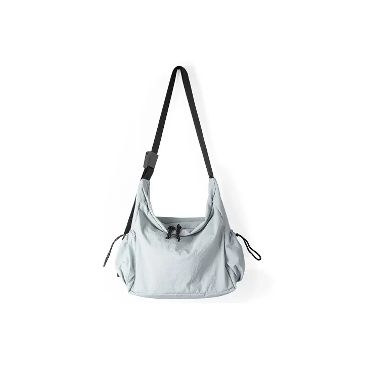HAWA Nylon Shoulder Bag Unisex Ecru/Apricot Blue/Green Black-7