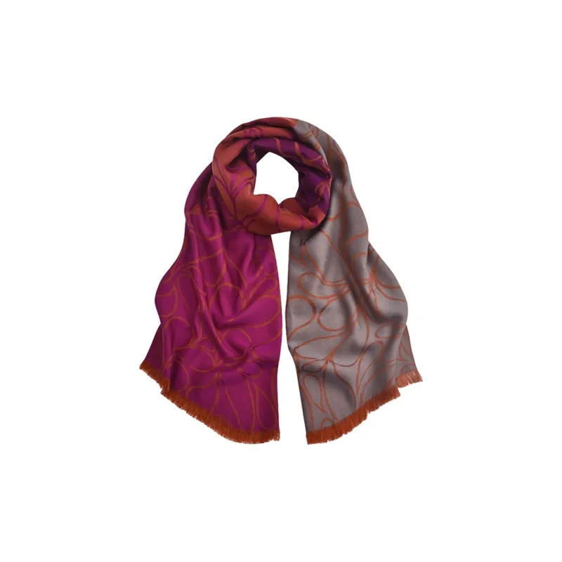 MARJAKURKI Red Scarf Atmosphere Advanced Ripples In The Stream Greeting Card Elegance Women's-4
