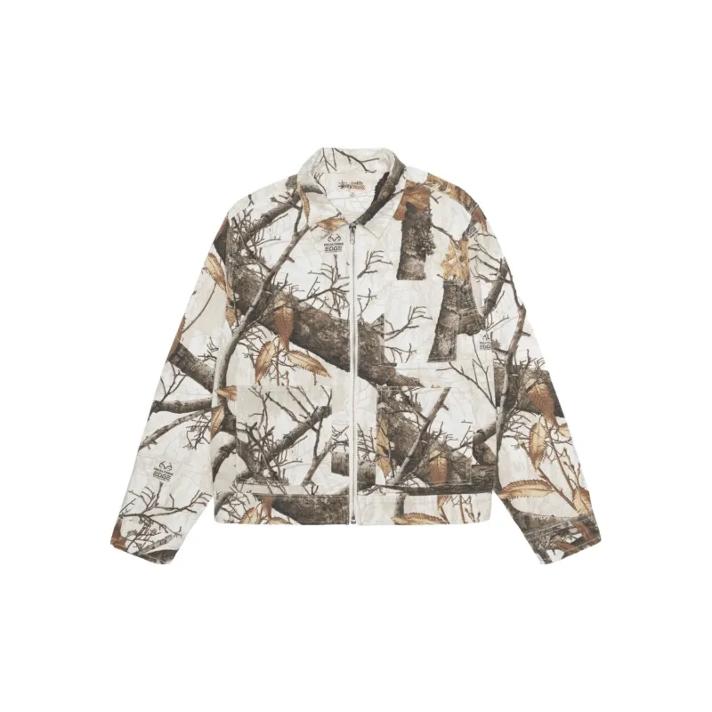 Stussy Zip Work Jacket Realtree Edge Black L - POIZON