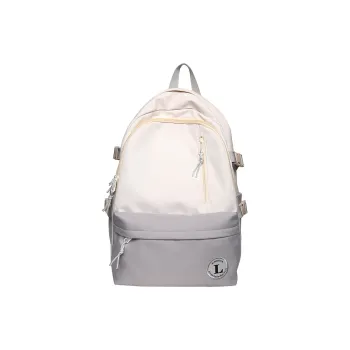 Deli Bear Nylon Backpack Large Size Unisex Gray/Black/Violet/Green