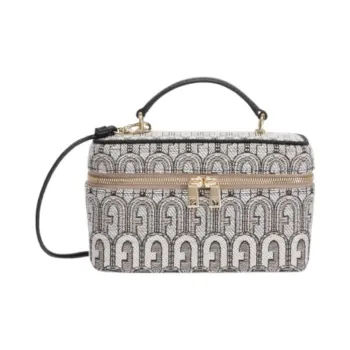 Furla Opportunity Jacquard Fabric Makeup Bag Shoulder Bag Crossbody Bag Handbag Mini Women's Multicolor
