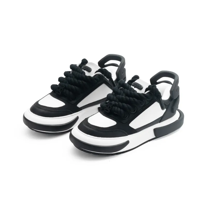 ROLLRULES WAHID Collection Low Top Skateboard Shoes Unisex Black White-2