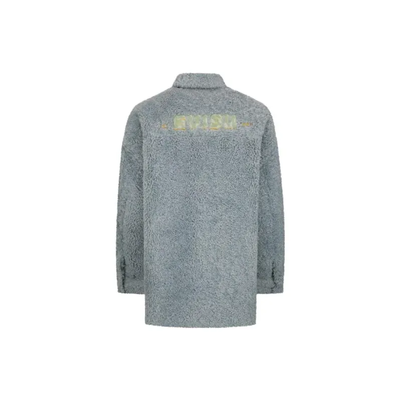 EVISU FW23 Velvet feel Coat Women's Ice Blue-1