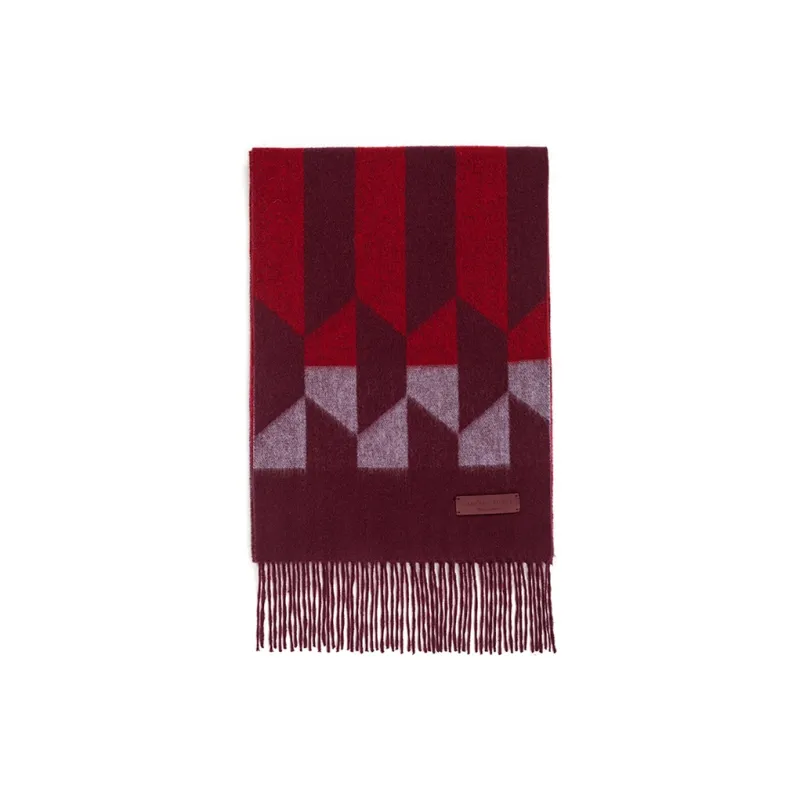 MARJAKURKI Red Scarf Atmosphere Slowing Down Greeting Card With Elegance And Peace Unisex-1