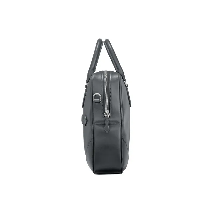MONTBLANC Meisterstuck Full Grain Cow Leather Portable Briefcases Regular Men's Elegant Gray-3