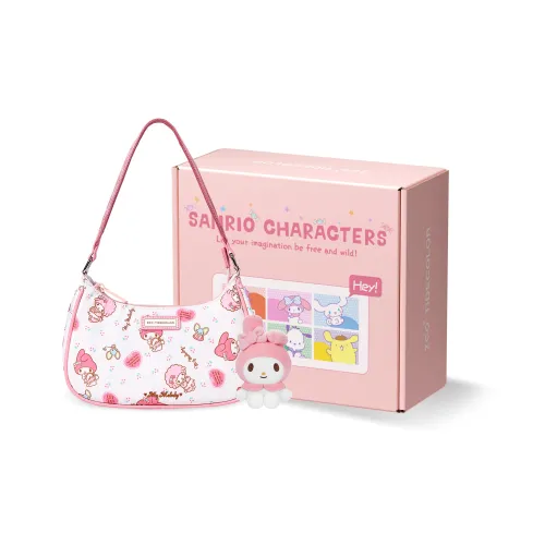 Zgo Sanrio IP Collaboration Polyester Shoulder Bag, Underarm Crossbody Bag Regular Women's Pink