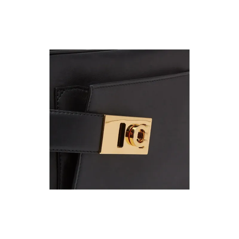FERRAGAMO Calfskin Camera Bag, Shoulder Bag, Crossbody Bag Small Size Women's Black-5