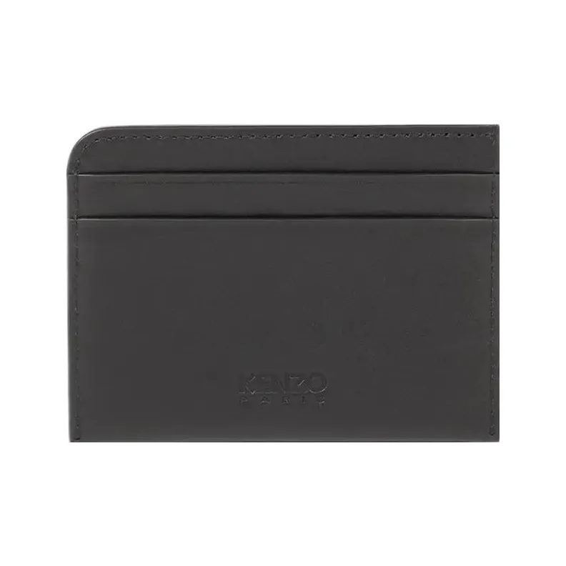 KENZO Leather Card Clip Card Holder Regular Women's Black-1