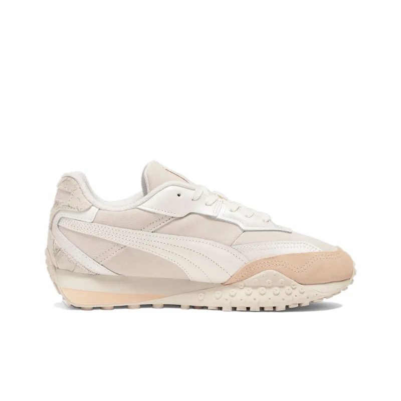 PUMA Blacktop Rider Slip Resistant Low Top Casual Shoes Women's White Pink-1