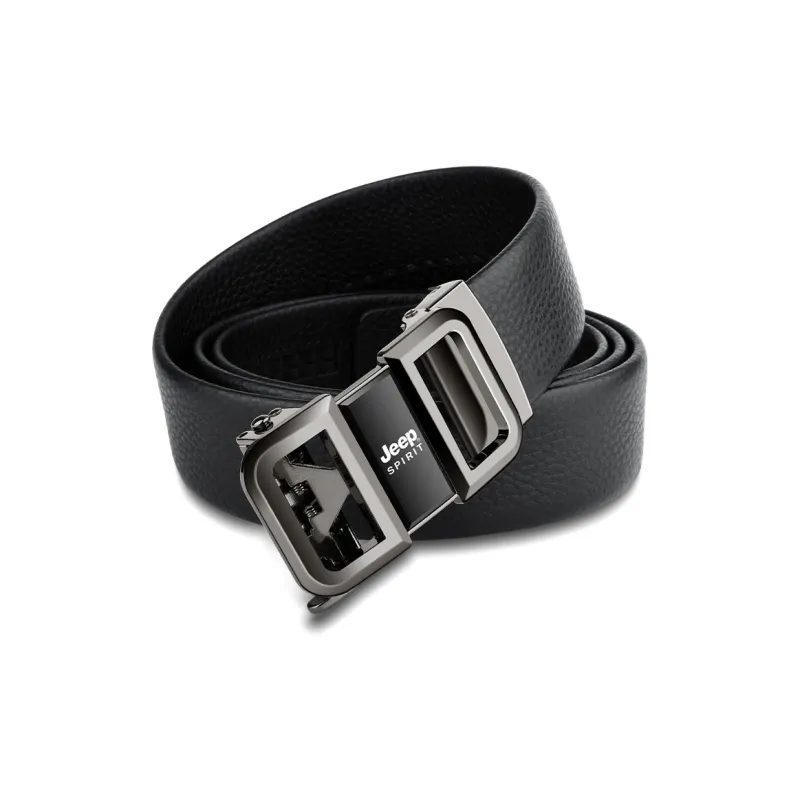 JEEP SPIRIT Automatic Buckle Luxury Elegant Cow Leather Leather Belts Men's Width 3.5CM-6