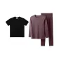 Crew Neck Men's Mocha+270 G Heavyweight Pure Black Short-Sleeved