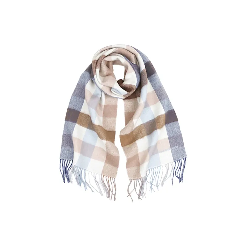 MARJAKURKI Red Scarf Atmosphere Advanced Vichy Plaid Greeting Card Elegance Women's-1