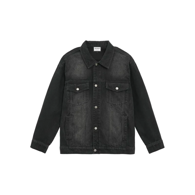 Bodydream Denim Jackets Men Washed Black-1