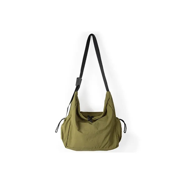 HAWA Nylon Shoulder Bag Unisex Ecru/Apricot Blue/Green Black-9