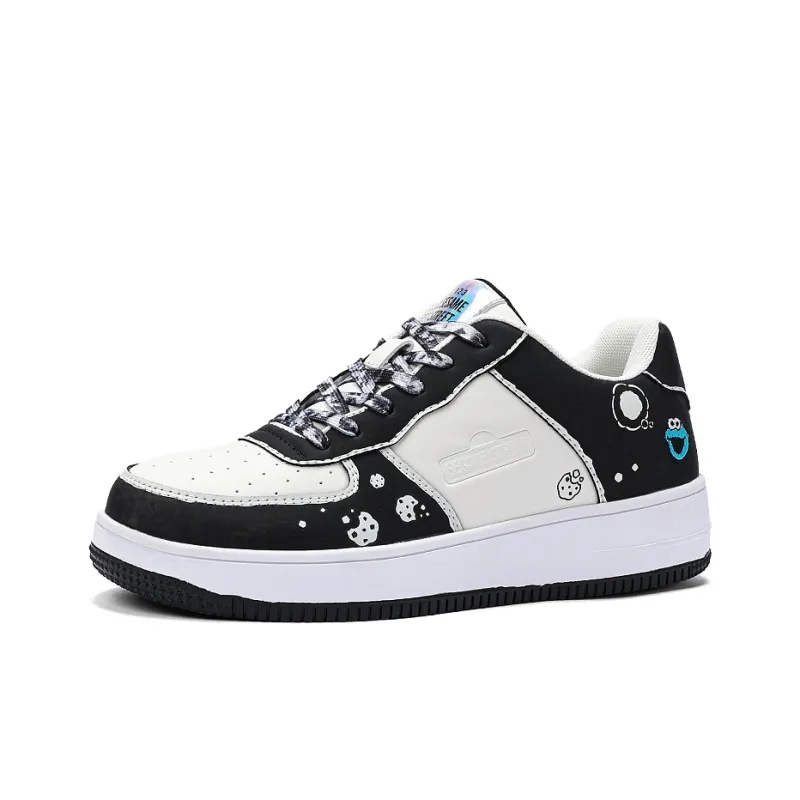 SESAME STREET Skateboard Shoes Unisex Low Top Blackberry/Moonlit Blue/Strawberry Red/Litchi White-2
