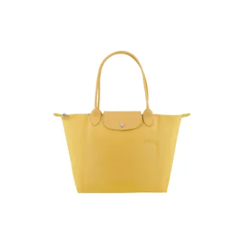 LONGCHAMP Le Pliage Green Polyamide Dumpling Bag Handbag Shoulder Bag Medium Size Women's Wheat Yellow