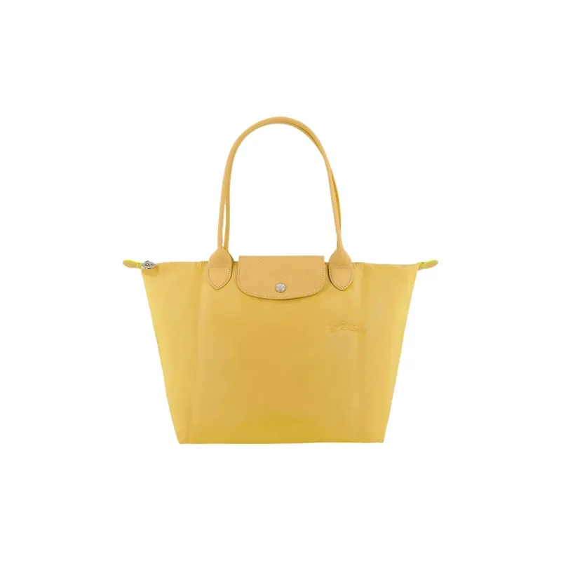 LONGCHAMP Le Pliage Green Polyamide Dumpling Bag Handbag Shoulder Bag Medium Size Women's Wheat Yellow-0