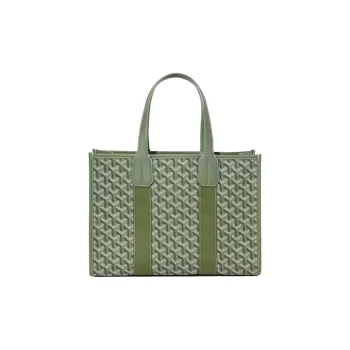 GOYARD Villette Canvas With Leather Tote Bag Shopping Bag Shoulder Bag Handbag Small Size Unisex Khaki & Green