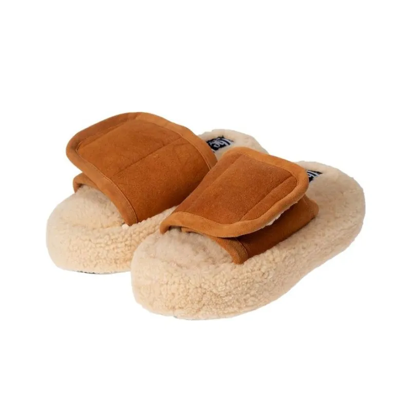 NATASHA ZINKO Touch-strap Shearling Slides-1