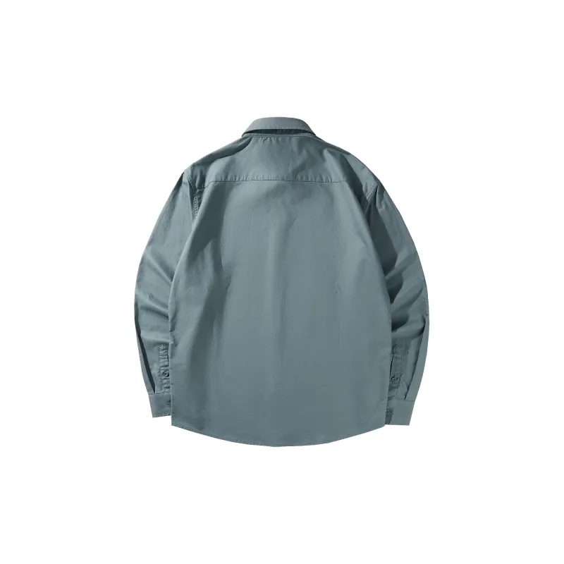 HLA Shirts Men Blue Gray Pattern 60-1