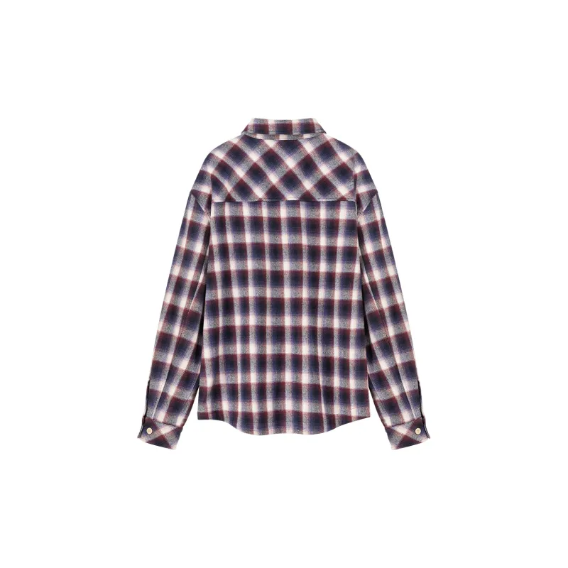 NO ONE ELSE Shirt Unisex Blue Plaid-1