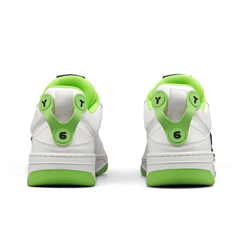 Y6T Cinematic Collection Durable Lightweight And Breathable Low Top Skateboard Shoes Unisex White Green-4