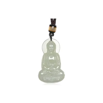 Cuiya Golden Building Pendants Pale Greenish White Jade Unisex