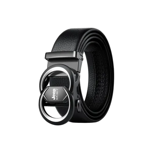 JEEP SPIRIT Automatic Buckle Luxury Elegant Cow Leather Leather Belts Men's Width 3.5CM