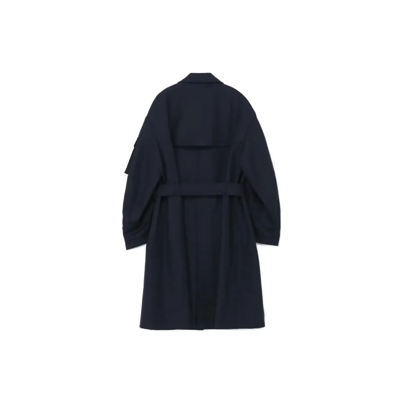 Yohji Yamamoto Coats Unisex Navy-2