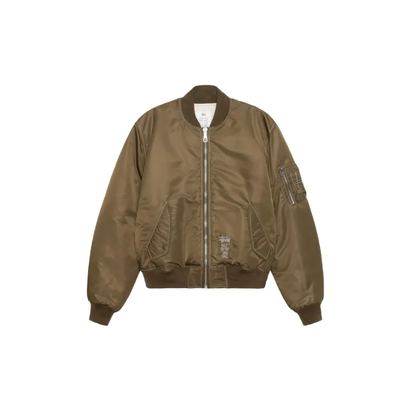 Stussy Built Reversible Bomber Jacket Black S - POIZON