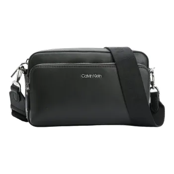 CK/Calvin Klein Recycled Polyester Shoulder Bag Crossbody Bag Large Size Women's Black