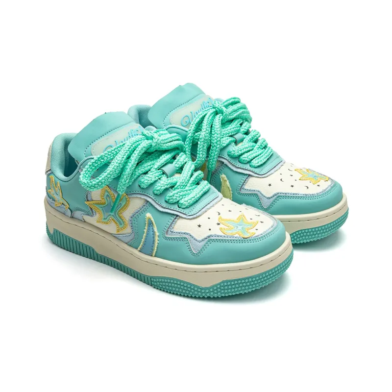 Youthloser Running Stars Collection Skateboard Shoes Unisex Green-2