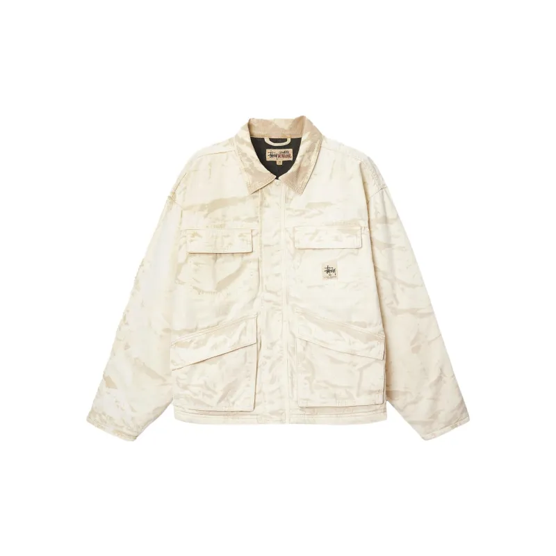 Stussy Distressed Canvas Shop Jacket - POIZON