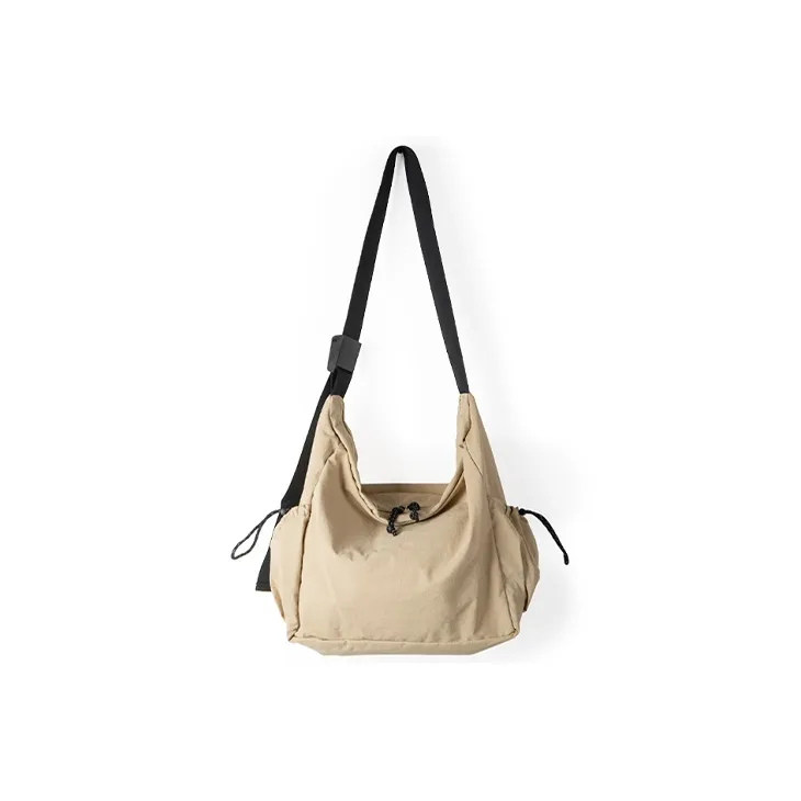 HAWA Nylon Shoulder Bag Unisex Ecru/Apricot Blue/Green Black-3