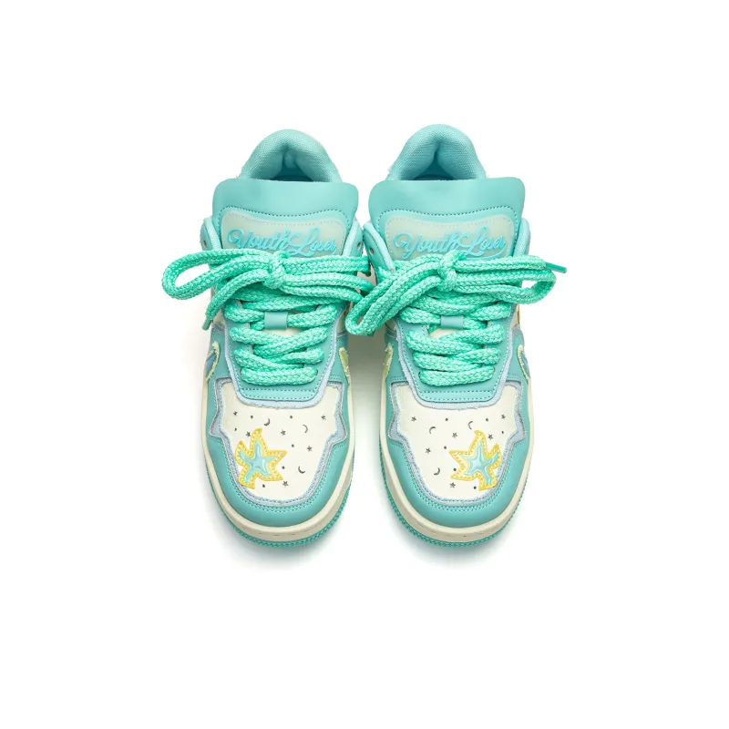 Youthloser Running Stars Collection Skateboard Shoes Unisex Green-3