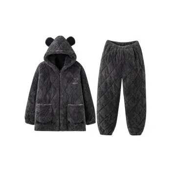 MIOJUER Pajama Set Men's Dark Gray