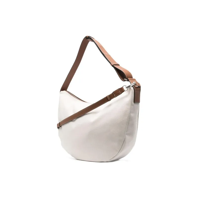 Zegna Fabric With Calfskin Crossbody Bags Shoulder Bags Men's Beige-1