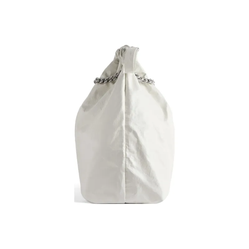 Balenciaga CRUSH Embossed Calfskin Tote Bag, Shopping Bag, Handbag, Shoulder Bag Women's White-2