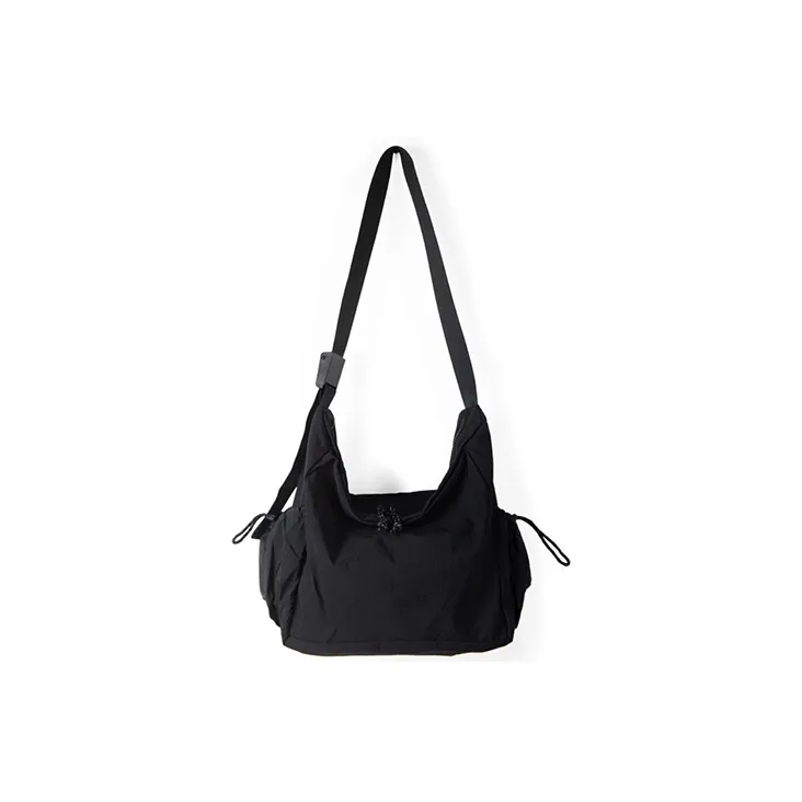 HAWA Nylon Shoulder Bag Unisex Ecru/Apricot Blue/Green Black-12
