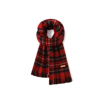FREE RABBITⅡ Faux Cashmere Knit Scarves Unisex Red